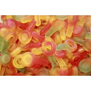 Vingummisutter Sukkerfri 1 kg. ca. 180 stk.