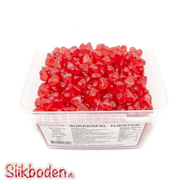 Candy Hjerter Sukkerfri 2 kg. ca. 820 stk.