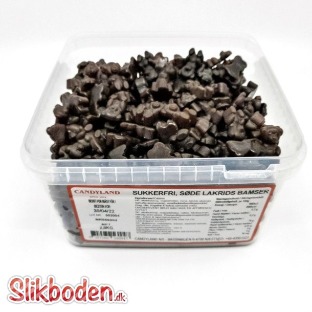 Candy Sde Lakridsbamser Sukkerfri 2 kg