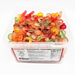 Candy Vingummisutter Sukkerfri 2 kg. ca. 360 stk