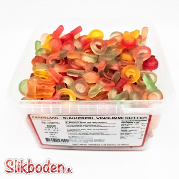 Candy Vingummisutter Sukkerfri 2 kg. ca. 360 stk