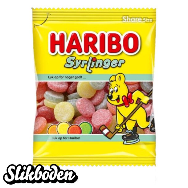Haribo Syrlinger 120 g 16 stk.