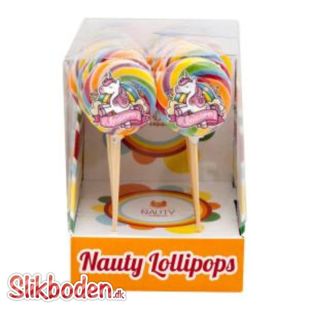 Unicorn Slikkepinde med hindbrsmag 24 x 50 g BEST BEFORE 30.08.25