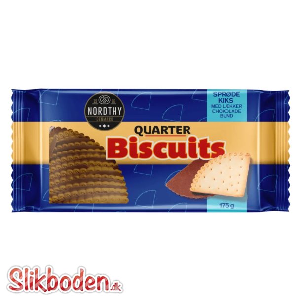 Quarter Biscuits, kiks med kakaobund. 1 x 175 g