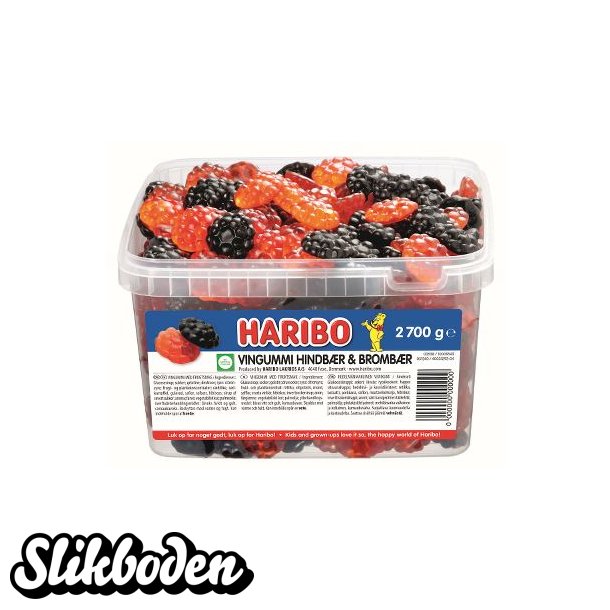 Haribo Vingummi Hindb�r & Bromb�r 2,7 kg