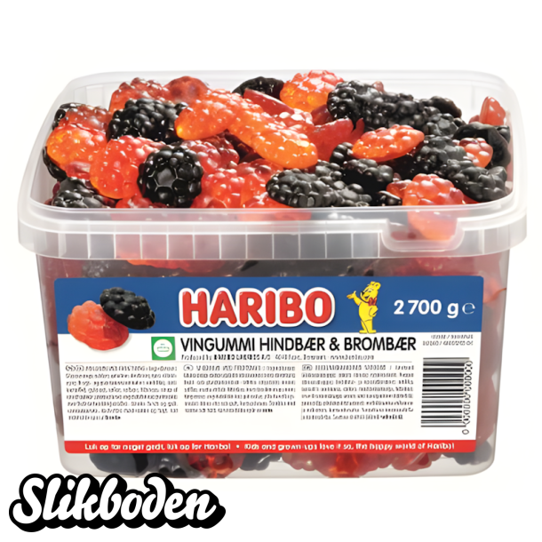 Haribo Vingummi Hindb�r & Bromb�r 2,7 kg