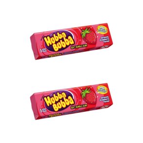 Hubba Bubba Seriously Strawberry Gum 5 stk 20 pk.