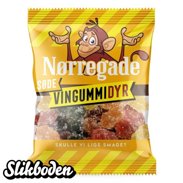 N�rregade S�de Vingummidyr miniposer ca. 100 x 10 g