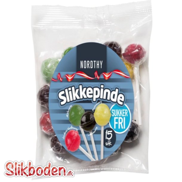 Sukkerfri Slikkepinde 4 varianter 1 x 10 stk. 100 g