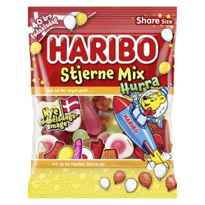 Haribo Stjerne Mix Hurra 1 x 120 g