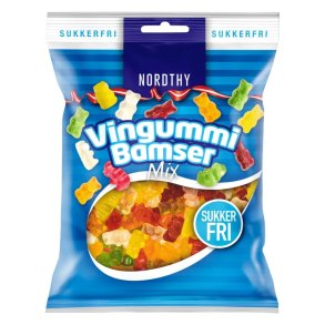 Nordthy Sukkerfri Vingummibamser 1 x 80 g