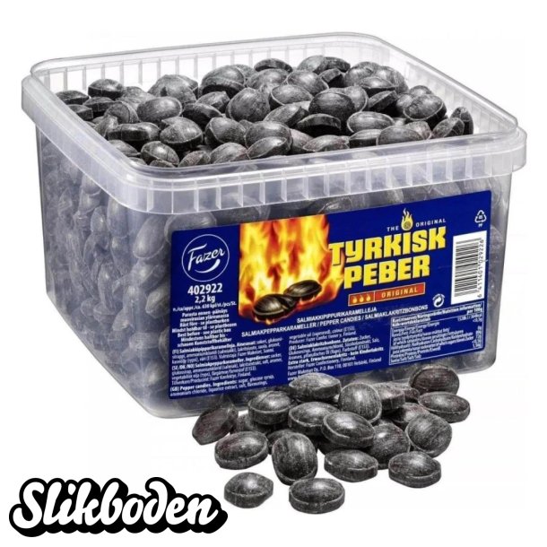Fazer Tyrkisk Peber i box 630 stk 2,2 kg